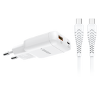 VEGER VG-TR121-Kit-45W1A1C - VEGER - Cargador de pared - Carga rápida 45W | Con tecnología GaN - Salidas USB-C, USB-A - Cable USB-C a USB-C 1.2m incluido - Color blanco - imagen 1