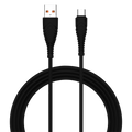 VEGER VG-V104 - Veger - Cable USB2.0 - USB-A a USB-C - Cubierta de plástico, Nylon trenzado - Longitud 1.2m - Color negro - imagen 1