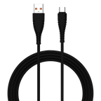 VEGER VG-V104 - Veger - Cable USB2.0 - USB-A a USB-C - Cubierta de plástico, Nylon trenzado - Longitud 1.2m - Color negro - imagen 1