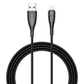 VEGER VG-V105 - Veger - Cable USB2.0 - USB-A a Lightning - Cubierta de plástico, Nylon trenzado - Longitud 1.2m - Color negro - imagen 1