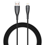 VEGER VG-V105 - Veger - Cable USB2.0 - USB-A a Lightning - Cubierta de plástico, Nylon trenzado - Longitud 1.2m - Color negro - imagen 1