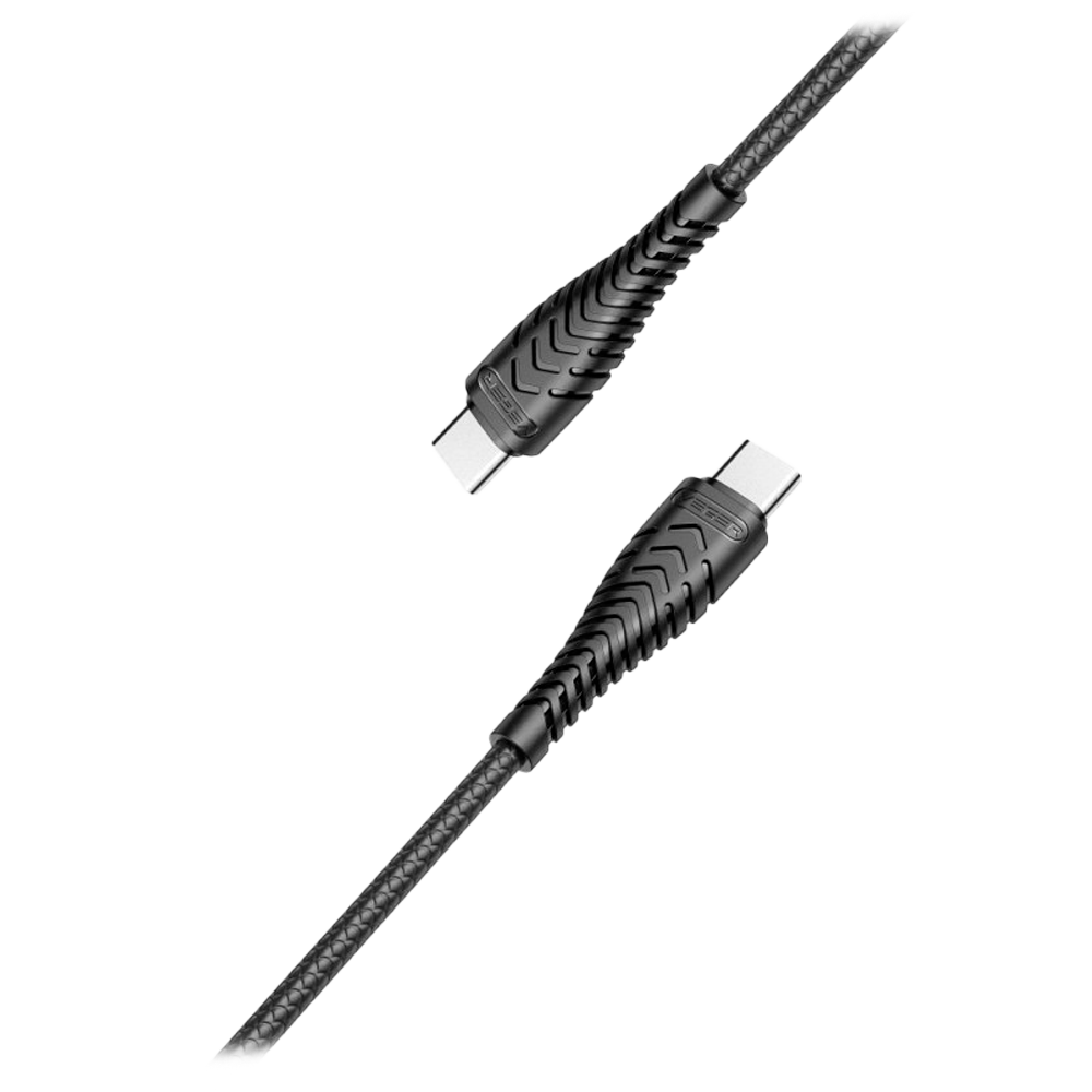 VEGER VG-V106 - Veger - Cable USB2.0 - USB-C a USB-C - Cubierta de plástico, Nylon trenzado - Longitud 1.2m - Color negro