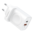 VEGER VG-W002E - VEGER - Cargador USB e inalámbrico (para iWatch) - Potencia 25W - Carga rápida 22.5W - Salidas USB-A, USB-C e inalámbrica - Color blanco - imagen 1