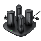 VEGER VG-W007 - VEGER 4 power banks con base de carga - Capacidad 5000mAh / Power bank - Entradas POGO Pin, USB-C, Conector USB-C - Salidas 2 con Lightning, 2 con USB-C - Carga 4 Power banks a la vez - Carga rápida PD20W - imagen 1