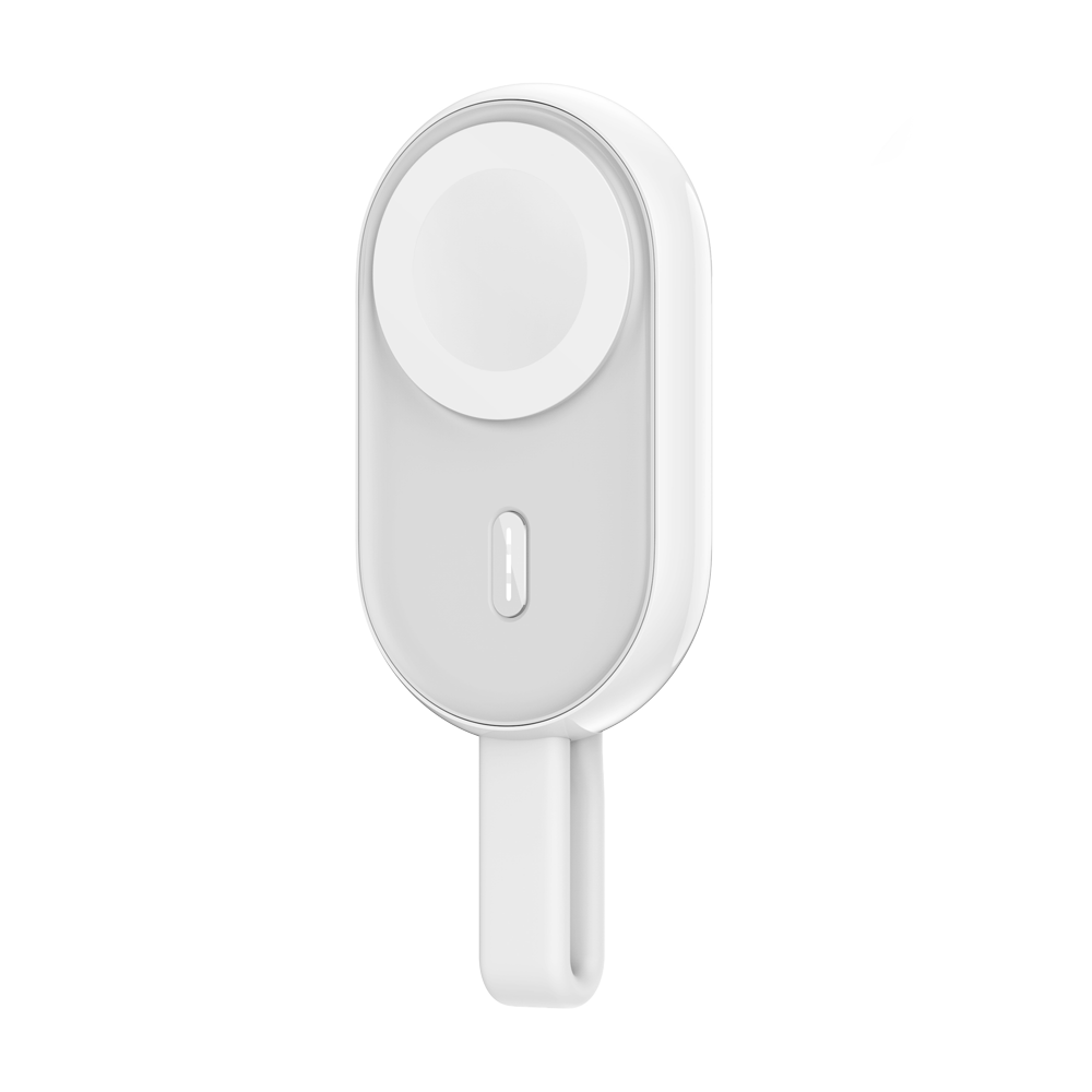 VEGER VG-W0102 - VEGER Power bank inalámbrica con LEDs - Capacidad 1200mAh - Entrada USB-C - Salida Inalámbrica para AppleWatch - Carga 1 dispositivo - Color blanco - imagen 1
