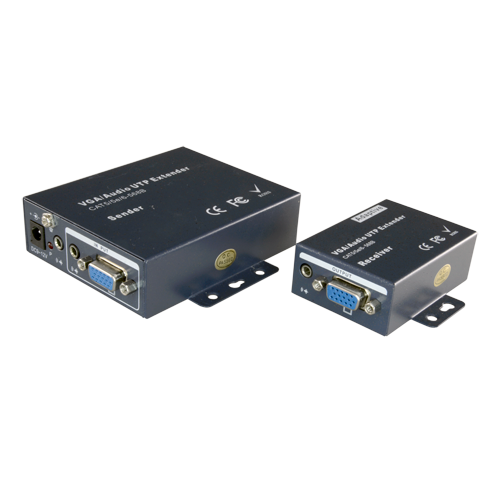 MARCA BLANCA VGA-EXT - Extensor activo VGA - Emisor y receptor - Alcance 100 m - Sobre cable UTP Cat 5/5e/6 - Hasta 1920x1440 - Alimentación DC 12 V