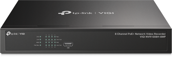 TP-Link Grabador de Video en Red VIGI NVR1008H-8MP 8 Canales PoE+ Resolución 8MP
