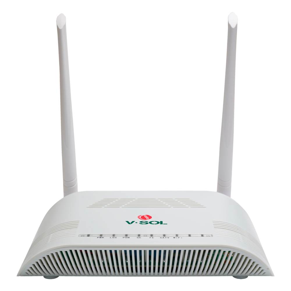VSOL-V2802GWT - V-SOL Router ONT Wi-Fi 4 CATV - 1X PON 1x LAN RJ45 FE 1x LAN RJ45 GE 1x CATV - 802.11ac 2x2 doble banda 2.4GHz - Ideal para FTTH doméstico y empresarial - imagen 1