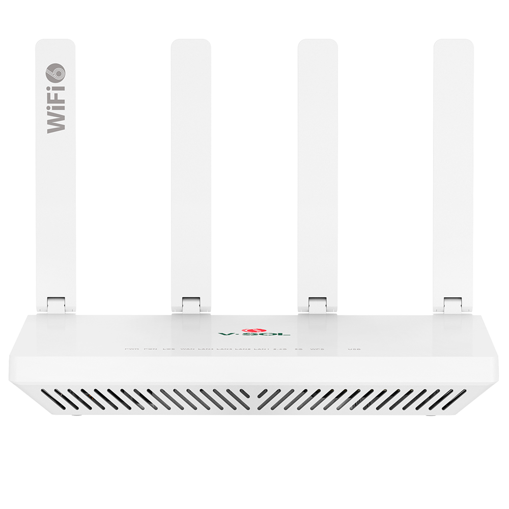 VSOL-V2804AX30-A - V-SOL Router ONT Wi-Fi 6 AX3000 - 1X PON 4x LAN RJ45 10/100/1000Mbps 1x USB3.0 - 802.11ac 2x2 doble banda 2.4 y 5GHz - Ideal para FTTH doméstico y empresarial - Diseñado para crear una red Mesh completa - imagen 1