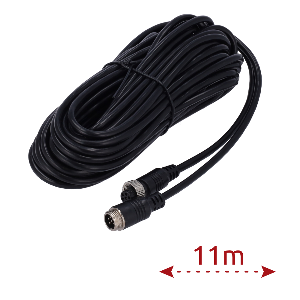 MARCA BLANCA VW-6PIN-IP-110 - Cable para cámaras IP - Conector M12 aviación - 6 Pines - Longitud 11m - Macho - Hembra - imagen 1
