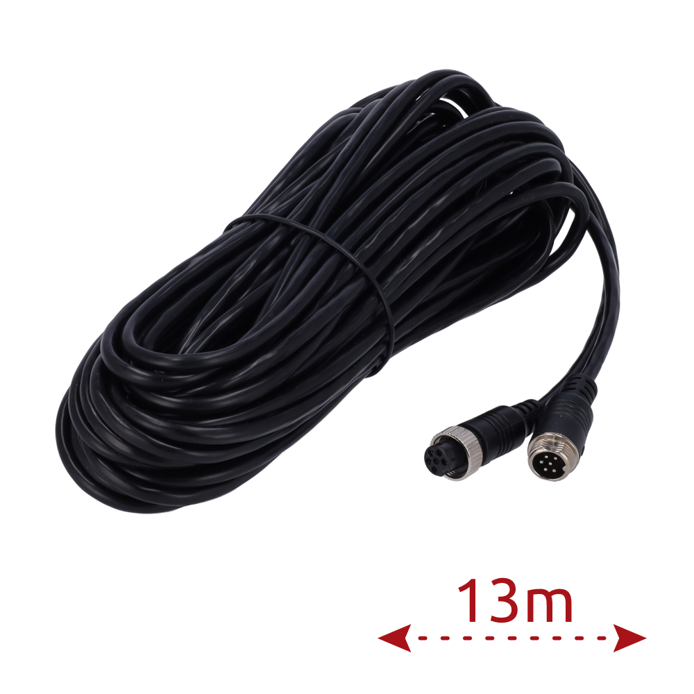 MARCA BLANCA VW-6PIN-IP-130 - Cable para cámaras IP - Conector M12 aviación - 6 Pines - Longitud 13m - Macho - Hembra - imagen 1