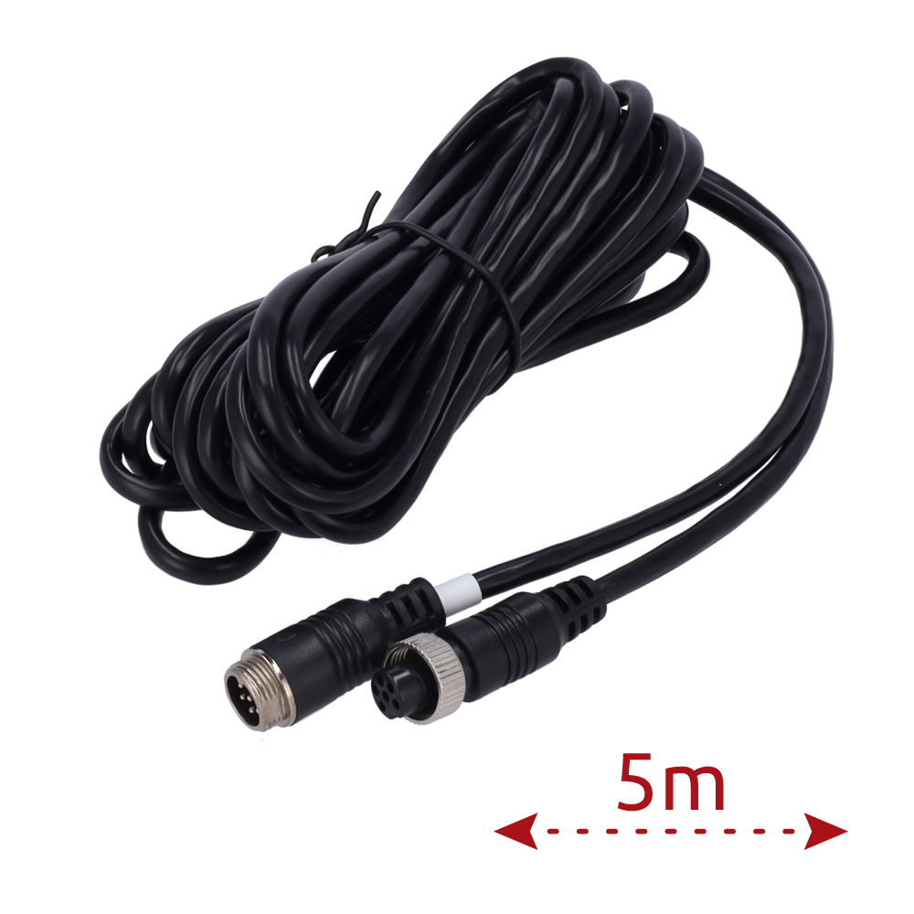 MARCA BLANCA VW-6PIN-IP-50 - Cable para cámaras IP - Conector M12 aviación - 6 Pines - Longitud 5m - Hembra - Hembra - imagen 1