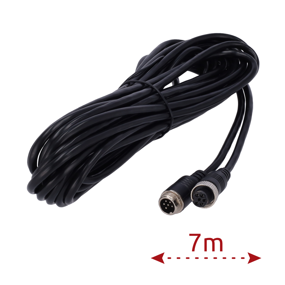 MARCA BLANCA VW-6PIN-IP-70 - Cable para cámaras IP - Conector M12 aviación - 6 Pines - Longitud 7m - Hembra - Hembra - imagen 1