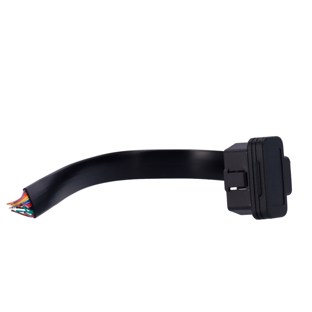 MARCA BLANCA VW-OBD-SLIM - Cable OBD2 Macho - 16 pines - Longitud 30cm - Perfil bajo - Para soldar - Color negro - imagen 1