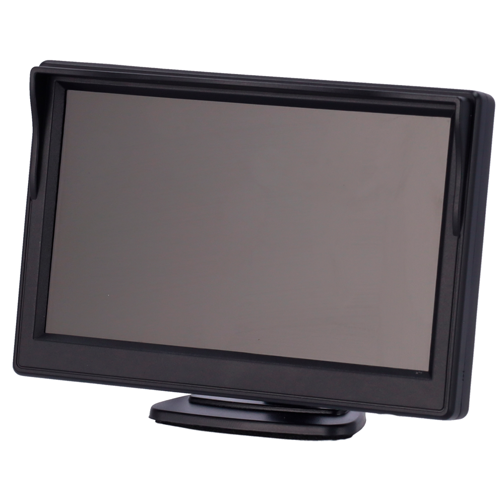 MARCA BLANCA VW-TD50 - Monitor LCD 5" Analógico - Streamax compatible - Conector M12 4pines y RCA - Alimentación 12V DC - Soporte regulable - imagen 1