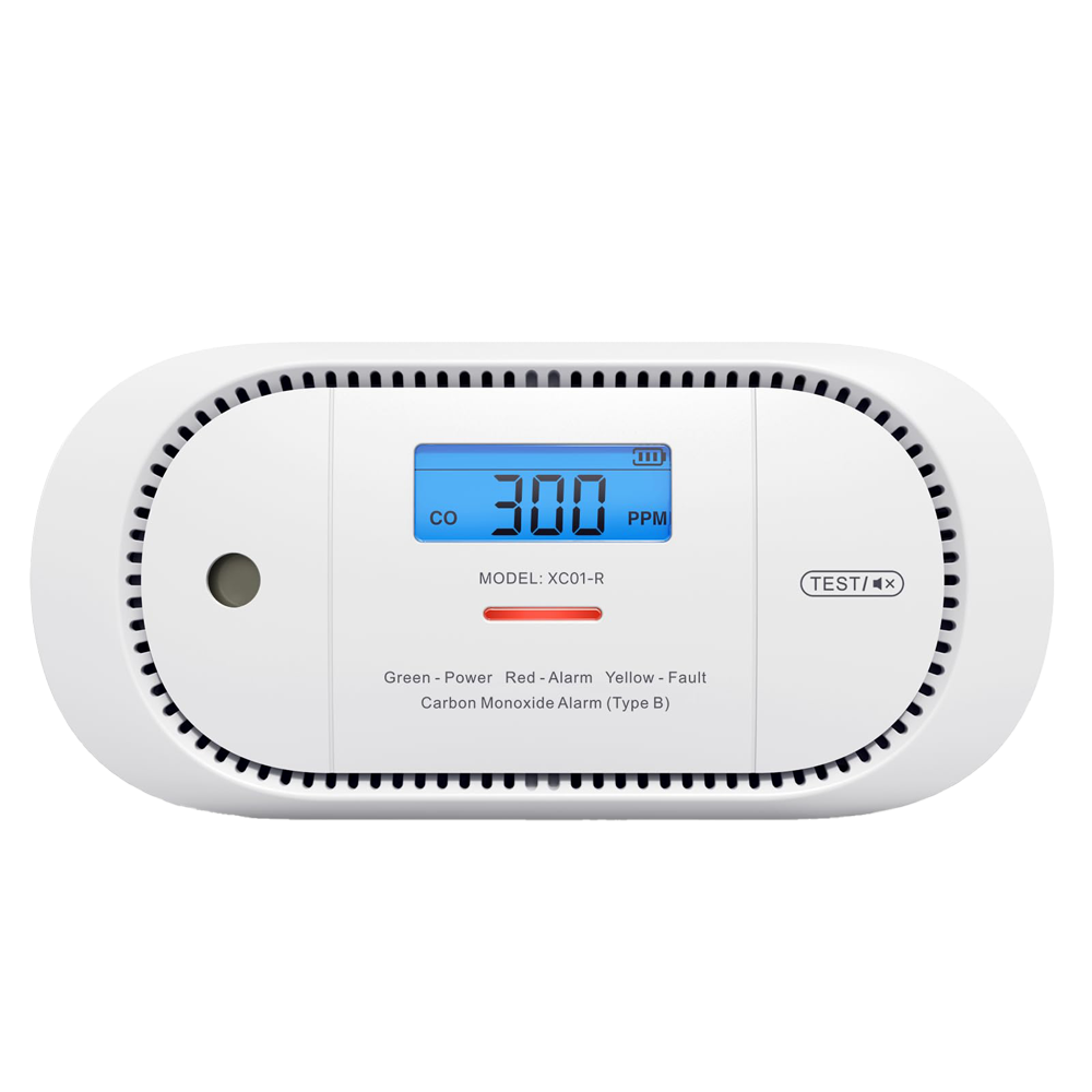 X-SENSE XC01-R - Detector de CO autónomo X-Sense - Duración de la batería 5 años (reemplazable) - Indicador luminoso de alarma - Alarma sonora 85 dB a 3m - Botón de Test y pantalla LCD - Certificado EN 50291 - imagen 1