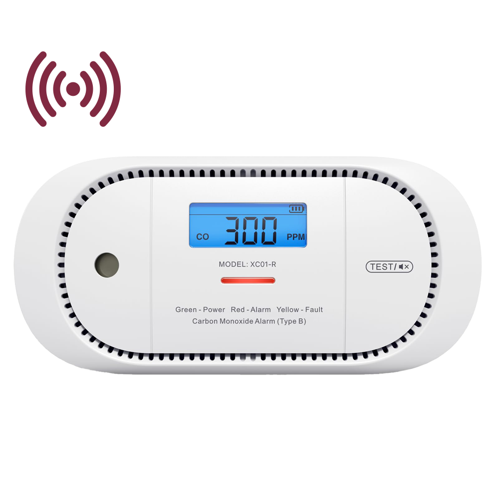 X-SENSE XC01-WR - Detector de CO autónomo X-Sense - Permite conectar 24 detectores por RF 868MHz - Duración de la batería 5 años (reemplazable) - Indicador luminoso y alarma sonora 85 dB a 3m - Botón de Test y pantalla LCD - Certificado EN 50291 - imagen 1
