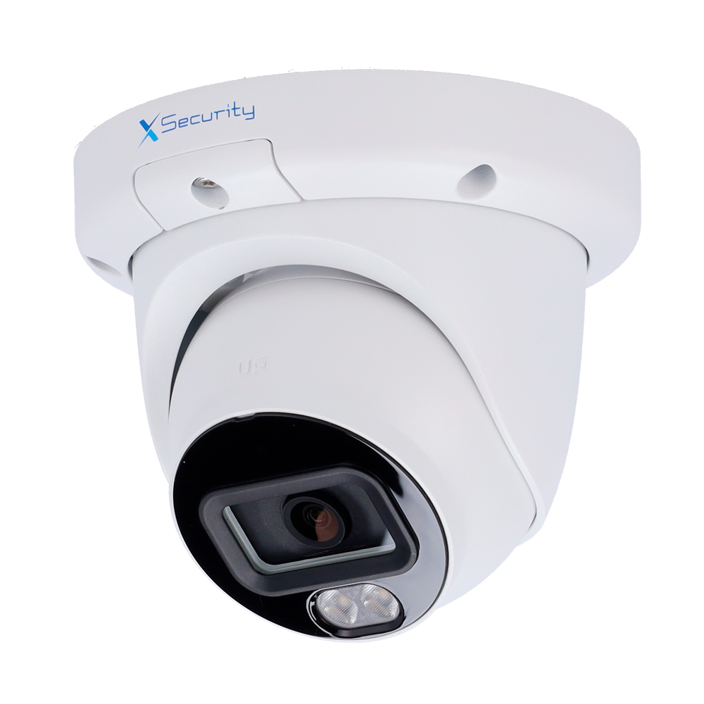 X-SECURITY XS-IPT744A-4U-DL-WIZ - X-Security Cámara IP Turret - 4 Megapíxel (2688x1520) - Lente 2.8 mm - WDR 120dB | Alcance IR y Luz Blanca 50 m - WizSense, con clasificación de humano y vehículo - MicroSD | IP67 | PoE | Micrófono integrado - imagen 1