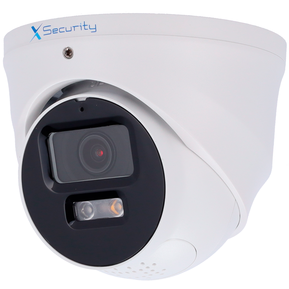 X-SECURITY XS-IPT981A-4P-SL-WIZ - X-Security Cámara IP Turret - 4 Megapíxel (2688x1520) - Lente 2.8mm / DualLight (30m IR+30m Luz blanca) - WDR 120 dB | Disuasión activa con altavoz y luz - WizSense, con clasificación de humano y vehículo - MicroSD 256GB - imagen 1