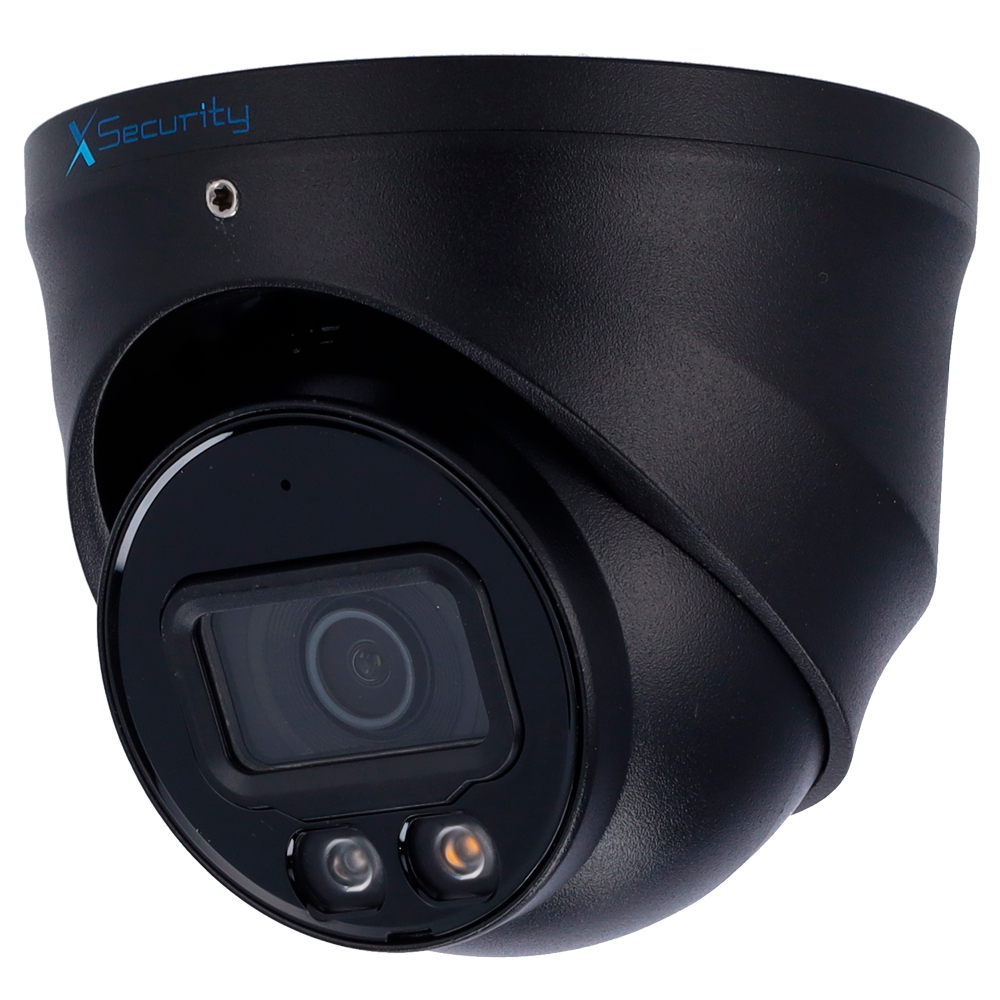 X-SECURITY XS-IPT981A-6P-DL-WIZ-BLACK - X-Security Cámara IP Turret - 6 Megapíxel (3288x1850) - Lente 2.8mm | - WDR 120 dB | Dual Light alcance 30 m - WizSense, con clasificación de humano y vehículo - MicroSD | IP67 | PoE | SMD Plus - imagen 1