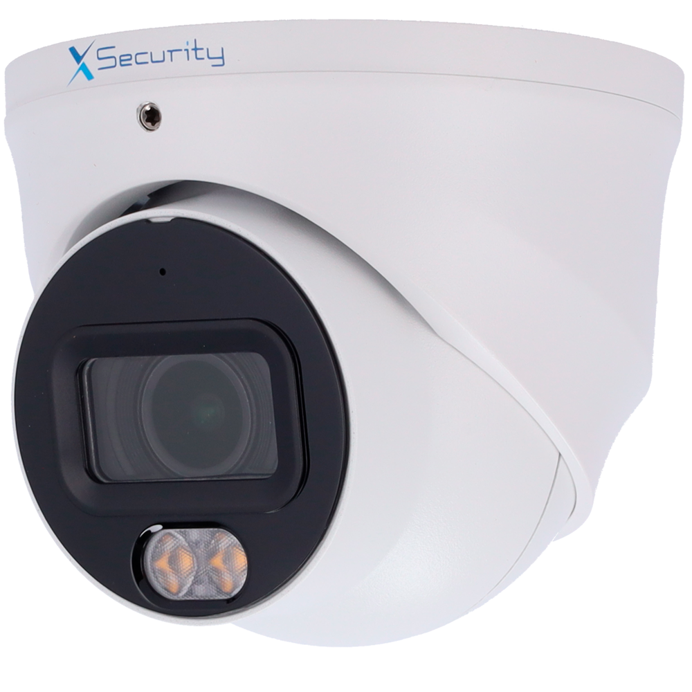 X-SECURITY XS-IPT982CA-8P-WIZCOLOR - X-Security Cámara IP Turret Wizcolor - 8 Megapíxel (3840×2160) | Sensor 1/1.8" F1.0 - Lente 2.8mm | Luz blanca 30m - WDR 120dB | Micrófono integrado - WizSense, con clasificación de humano y vehículo - MicroSD 256 - imagen 1