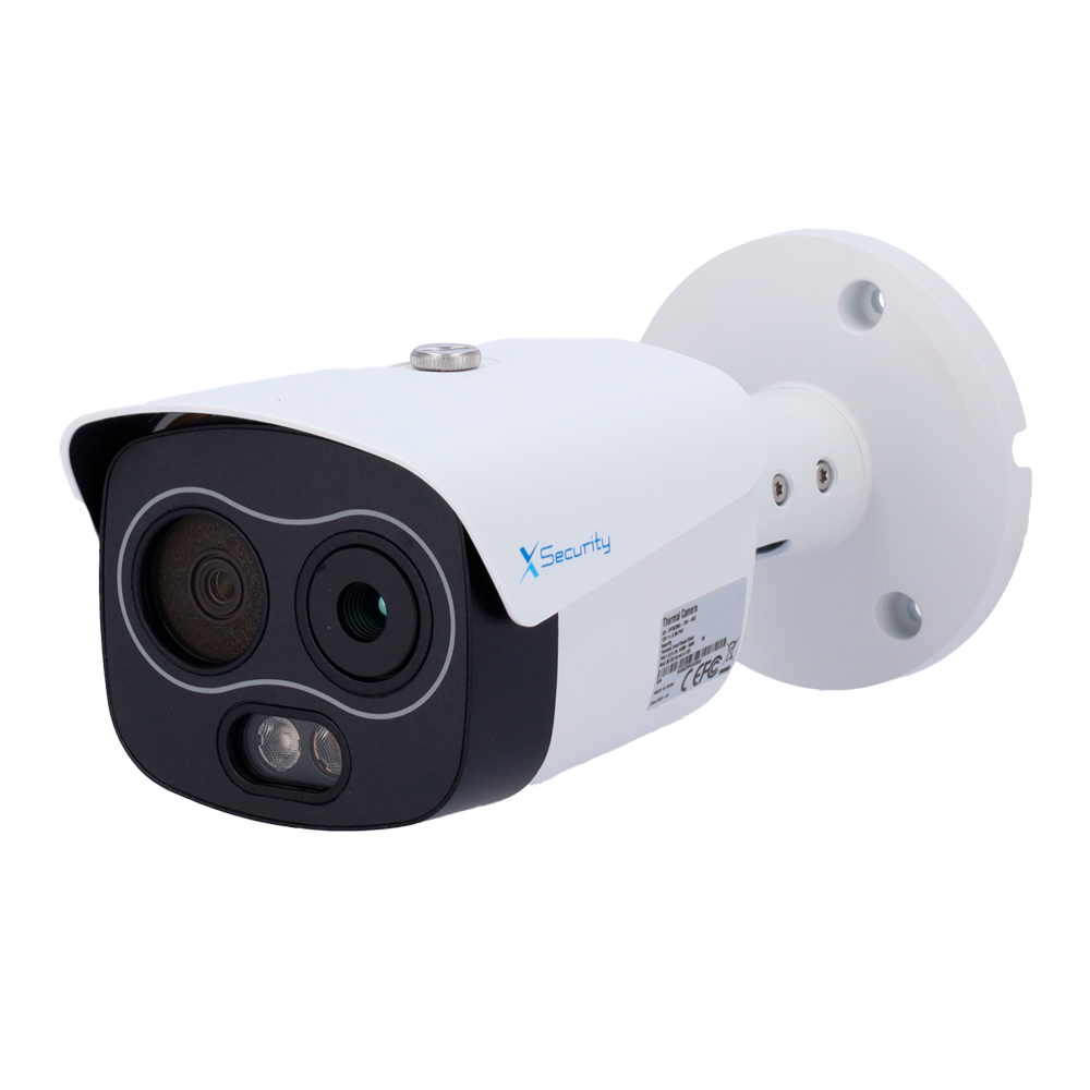 X-SECURITY XS-IPTB256A-7D4-WIZ - Cámara térmica Bullet Dual IP X-Security - 256x192 VOx | Lente 7 mm | Sensibilidad ≤ 40mK - Sensor óptico 1/2.7” 4 Mpx | Lente 8 mm - WizSense, con clasificación de humano y vehículo - Detección de humo y calor - Audio | A - imagen 1