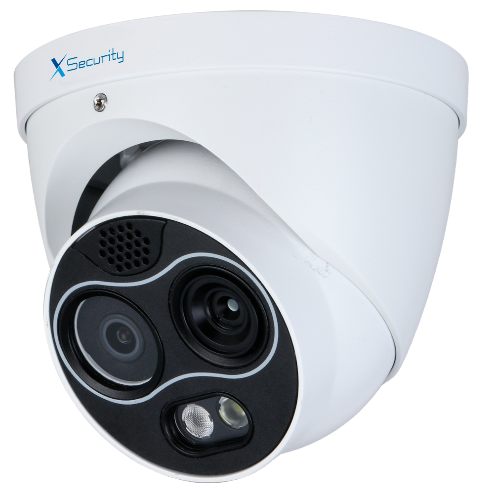 X-SECURITY XS-IPTT256A-7D4-WIZ - Cámara térmica Dual IP X-Security - 256x192 VOx | Lente 7 mm - Sensor óptico 1/2.7” 4 Mpx | Lente 8 mm - Sensibilidad térmica ≤40mK - Detección de incendios y alarma - Audio | Alarmas | MicroSD | PoE