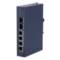 X-SECURITY XS-SW0604-96-DIN-HIPOE - X-Security Hardened L2 Managed Switch - 6 Puertos Totales (4 PoE / 2 Uplinks 1G SFP) - Suministro de ultra potencia PoE++ de hasta 90W - Alta disponibilidad con motor PoE Watchdog - Rango térmico de operación de -30°C a - imagen 1