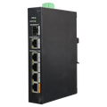 X-SECURITY XS-SW0604HIPOE-F-60-DIN - Switch PoE X-Security - 4 puertos PoE +1 SFP +1 Uplink Gigabit - Velocidad 10/100/1000 Mbps - 60W puerto 1 / 30W puerto 2-4 / Máximo 60W - Hi-PoE / IEEE802.3at (PoE+) / af (PoE) - Montaje en carril DIN - imagen 1