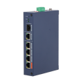 X-SECURITY XS-SWI0604HIPOE-MF-60-DIN - X-Security Industrial L2 Managed Switch - 4 puertos PoE 10/100 (Puerto 1 Hi-PoE hasta 60W) - Uplink dual: 1x RJ45 Gigabit y 1x SFP Gigabit - Gestión centralizada mediante entorno Web local - DIP Switch: Modo Extend ( - imagen 1