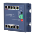 X-SECURITY XS-SWI1008HIPOE-MFC-90-DIN - X-Security Industrial L2 Managed Switch - 8 puertos PoE 10/100 (Puerto 1 BT hasta 90W) - Uplink dual: 1x RJ45 Gigabit y 1x Combo Giga - Gestión centralizada mediante entorno Web local - DIP Switch: Modo Extend (250m - imagen 1