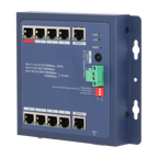 X-SECURITY XS-SWI1008HIPOE-MFC-90-DIN - X-Security Industrial L2 Managed Switch - 8 puertos PoE 10/100 (Puerto 1 BT hasta 90W) - Uplink dual: 1x RJ45 Gigabit y 1x Combo Giga - Gestión centralizada mediante entorno Web local - DIP Switch: Modo Extend (250m - imagen 1