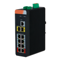 X-SECURITY XS-SWI1008HIPOE-MGF-120-DIN - X-Security Industrial L2 Managed Switch - 10 Puertos Totales (8 PoE GE / 2 Uplinks 1G SFP) - Suministro de ultra potencia PoE++ de hasta 90W - Alta disponibilidad con soporte de anillo ERPS - Tolerancia térmica ext - imagen 1