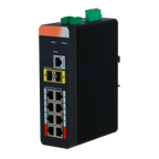 X-SECURITY XS-SWI1008HIPOE-MGF-120-DIN - X-Security Industrial L2 Managed Switch - 10 Puertos Totales (8 PoE GE / 2 Uplinks 1G SFP) - Suministro de ultra potencia PoE++ de hasta 90W - Alta disponibilidad con soporte de anillo ERPS - Tolerancia térmica ext - imagen 1