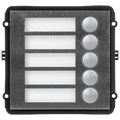 X-SECURITY XS-V2000E-M5B - Módulo de extensión - Compatible con XS-V2000E-MIP - 5 botones mecánicos - 5 Etiquetas personalizadas con LED - Acero inoxidable antivandálico - Montaje modular