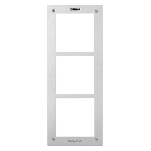 X-SECURITY XS-VF003E - Panel frontal - Específica para videoporteros - Compatible con módulos XS-V2000E-M(X) - triple módulo - 369mm (Al) x 145mm (An) x 11mm (Fo) - Fabricado en acero inoxidable