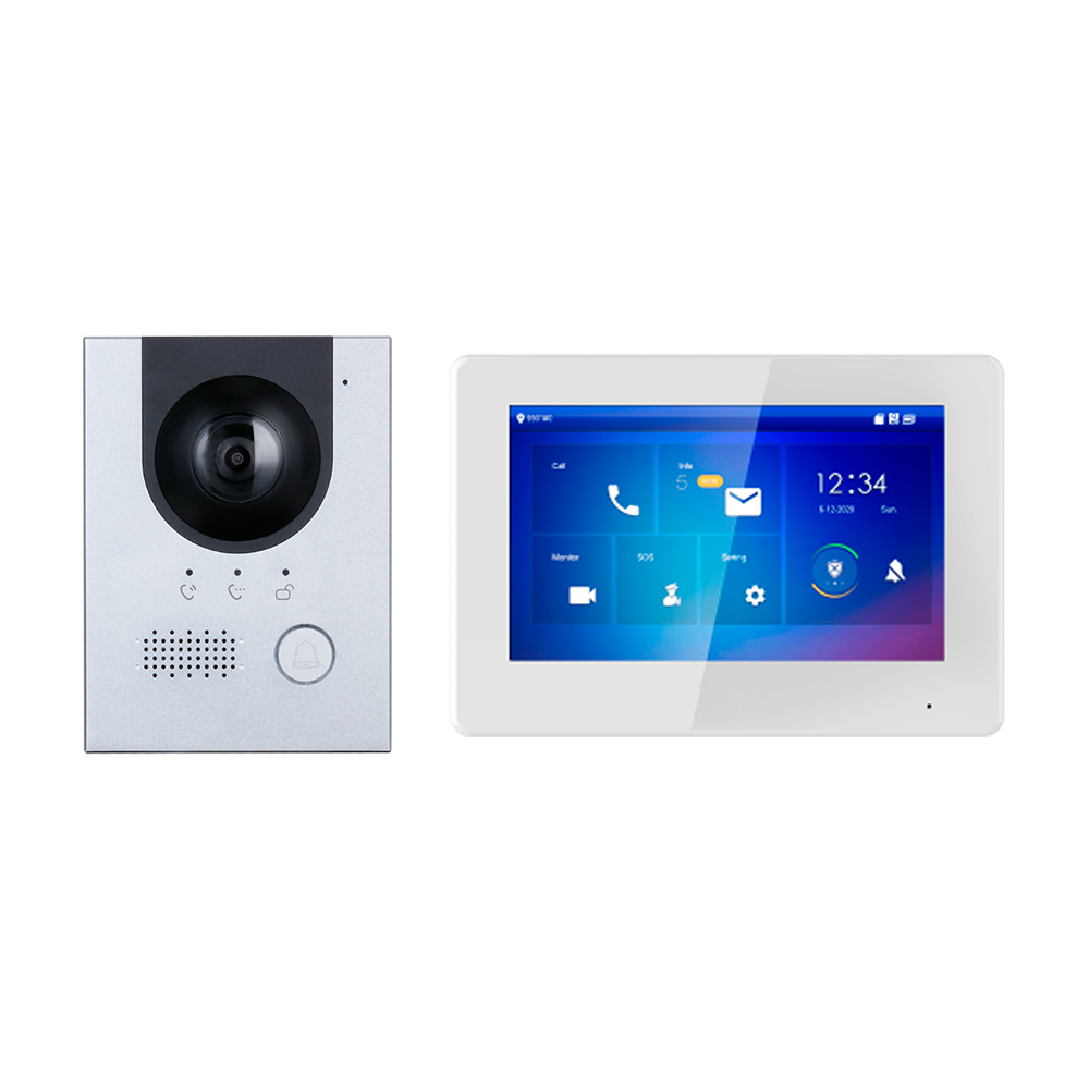 X-SECURITY XS-VTK2202-2 - Kit de Videoportero - Tecnología 2 hilos y PoE - Incluye Placa, Monitor, Hub 2 hilos y soporte - App Móvil con P2P - Montaje en superficie - imagen 1