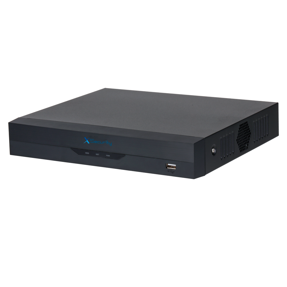 X-SECURITY XS-XVR3104T-HV - Videograbador 5n1 X-Security - 4 CH HDTVI / HDCVI / AHD / CVBS / 4+1 CH IP - 1080N/720P | H.265+ - Audio All-over-Coax - Salida HDMI Full HD y VGA - Admite 1 HDD | Armado/desarmado | SMD Plus