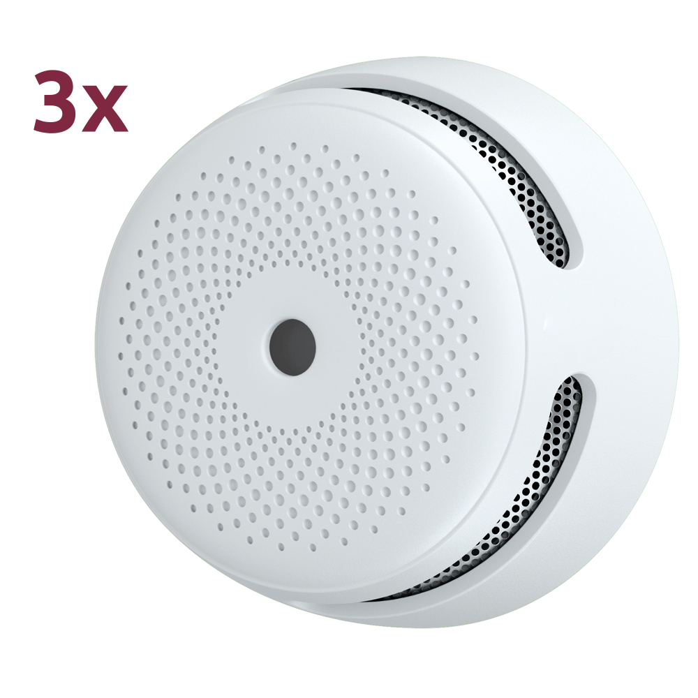 X-SENSE XS01-3PACK - Pack de 3 mini detector de humo autónomo X-Sense - Duración de la batería 10 años (no reemplazable) - Indicador luminoso de alarma - Alarma sonora 85 dB a 3m - Botón de Test - Certificado EN 14604 - imagen 1