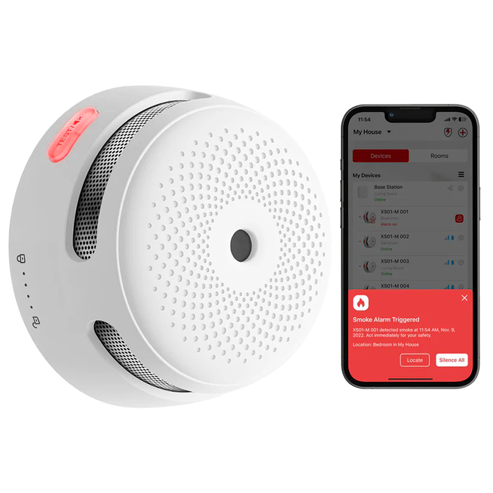 X-SENSE XS01-M - Mini detector de humo autónomo X-Sense - Conexión con HUB SBS50 para comunicación por APP - Permite conectar 50 detectores en la misma red - Duración de la batería 5 años (reemplazable) - Alarma sonora 85 dB a 3m - Certificado EN 14604 - imagen 1