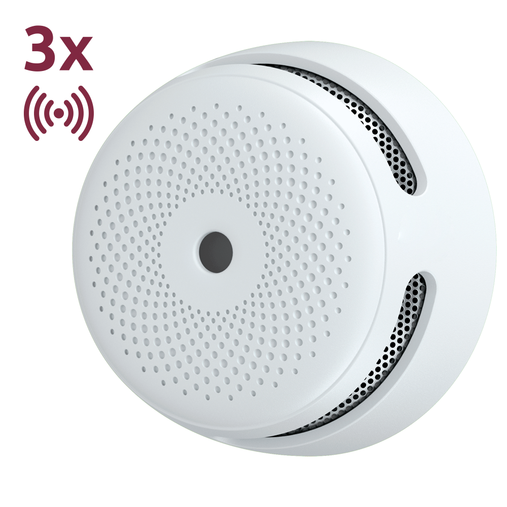 X-SENSE XS01-WX-3PACK - Pack de 3 mini detector de humo autónomo X-Sense - Comunicación WiFi 2.4GHz - Conexión a través de APP - Duración de la batería 1 año (reemplazable) - Alarma sonora 85 dB a 3m - Certificado EN 14604 - imagen 1