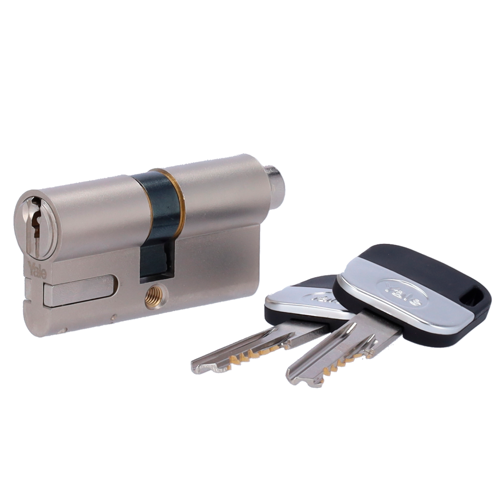 YALE-CYLINDER-ADJ - Cilindro regulable doble embrague - Anti-bumping, ganzúa y taladro - Apto para YALE-LINUS-L2 - Sistema de serreta de 6 pines - Dimensiones desde 30 x 30 mm a 60 x 65 mm - Incluye 2 llaves físicas - imagen 1