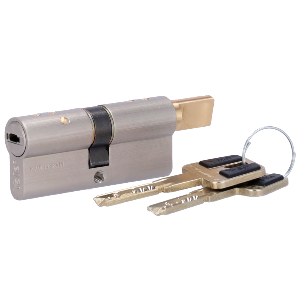 YALE-CYLINDER-HSK-3030 - Cilindro de alta seguridad doble embrague - Anti-bumping, ganzúa, taladro y rotura - Apto para YALE-LINUS-L2 - Sistema de 7 pitones activos y 2 sensores - Dimensiones 30 (interior) x 30 (exterior) mm - Incluye 2 llaves físicas - imagen 1