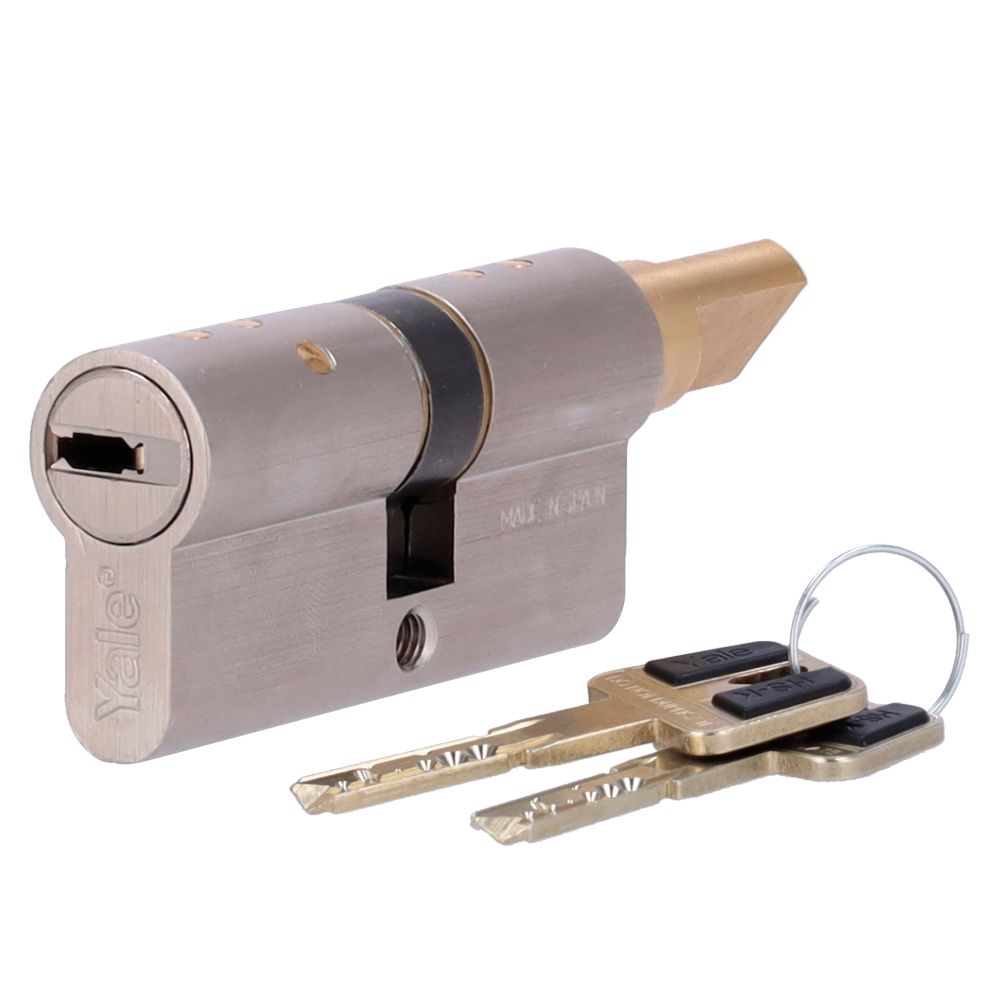 YALE-CYLINDER-HSK-3035 - Cilindro de alta seguridad doble embrague - Anti-bumping, ganzúa, taladro y rotura - Apto para YALE-LINUS-L2 - Sistema de 7 pitones activos y 2 sensores - Dimensiones 30 (interior) x 35 (exterior) mm - Incluye 2 llaves físicas - imagen 1