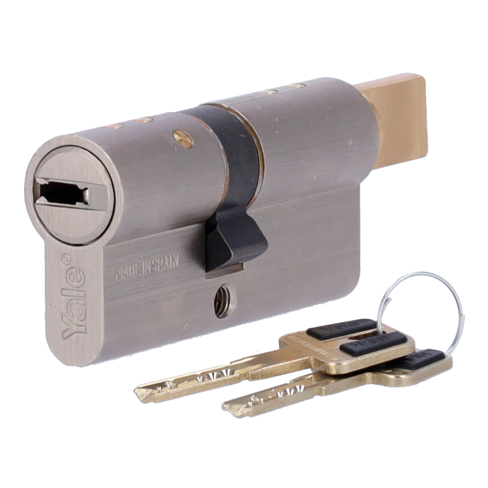 YALE-CYLINDER-HSK-3530 - Cilindro de alta seguridad doble embrague - Anti-bumping, ganzúa, taladro y rotura - Apto para YALE-LINUS-L2 - Sistema de 7 pitones activos y 2 sensores - Dimensiones 35 (interior) x 30 (exterior) mm - Incluye 2 llaves físicas - imagen 1