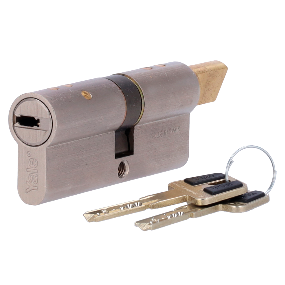 YALE-CYLINDER-HSK-3540 - Cilindro de alta seguridad doble embrague - Anti-bumping, ganzúa, taladro y rotura - Apto para YALE-LINUS-L2 - Sistema de 7 pitones activos y 2 sensores - Dimensiones 35 (interior) x 40 (exterior) mm - Incluye 2 llaves físicas - imagen 1