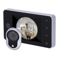 YALE-DOORVIEWER4500-SILVER - Mirilla digital con timbre - Cámara 0.3 Mpx | Ángulo de visión 105º - Pantalla LCD TFT 4" | Captura de imágenes - Puertas con espesor entre 38 y 110 mm - Alimentación con baterías AAA - Color plata - imagen 1
