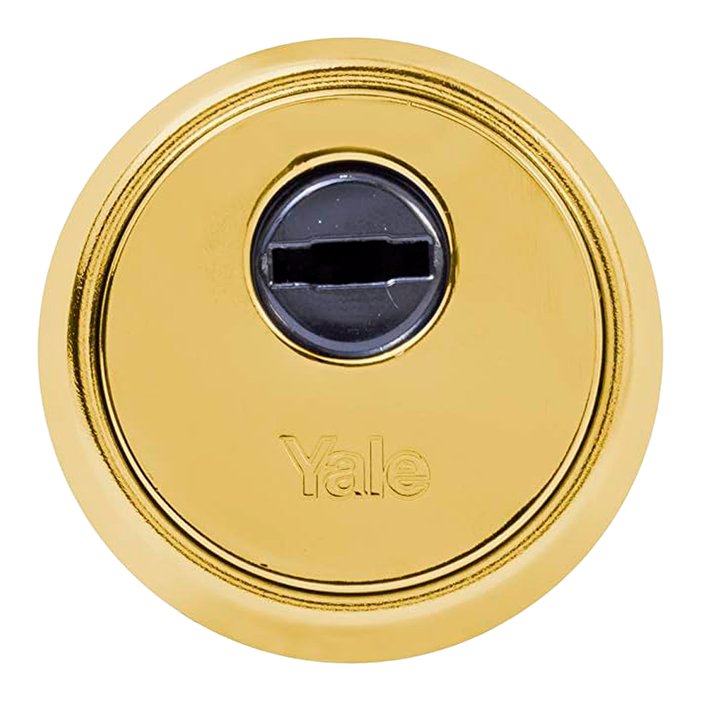YALE-ESCUTCHEON-M5-G - Escudo de seguridad M5 - Anti-rotura, extracción, taladro y mordaza - Núcleo de dos placas de acero - Sujeción con 2 tornillos - Color dorado - imagen 1