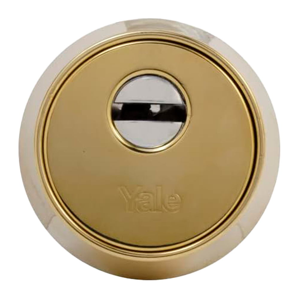 YALE-ESCUTCHEON-NEXUS-G - Escudo de alta seguridad Nexus - Anti-rotura, extracción, taladro y mordaza - Núcleo de acero macizo - Incrustaciones de bolas de acero - Sujeción con 4 tornillos - Color dorado - imagen 1