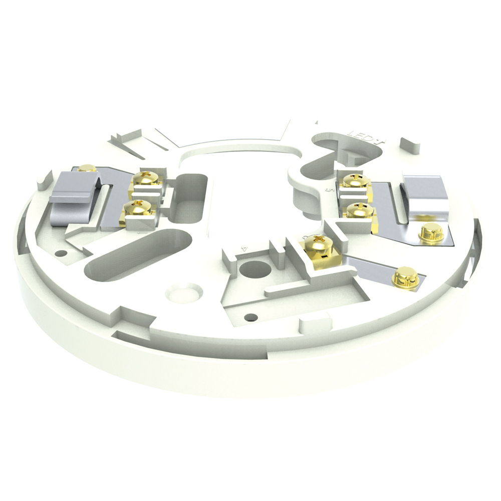 HOCHIKI YBN-R/3(WHT) - Base de montaje analógica - Acepta cables de 2,5 mm2 - Perfil delgado: solo 13 mm - Contactos de cableado resistentes - Conexión rápida - Contactos de acero inoxidable